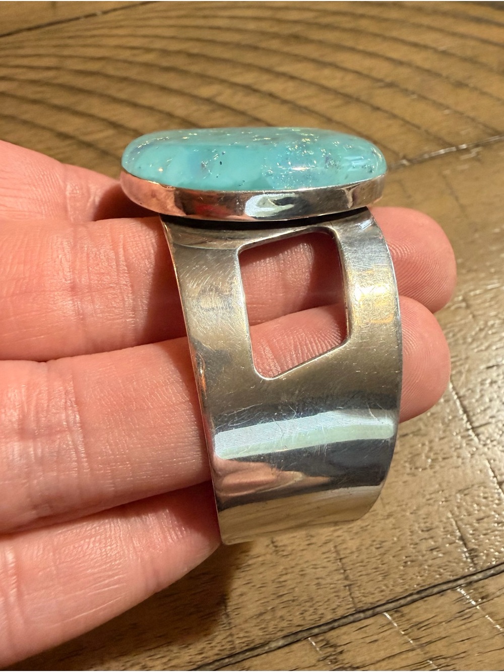 Jay King DTR Sterling Silver Dichroic Glass Opalescent Cuff Bracelet 6.5" - Picture 9 of 9